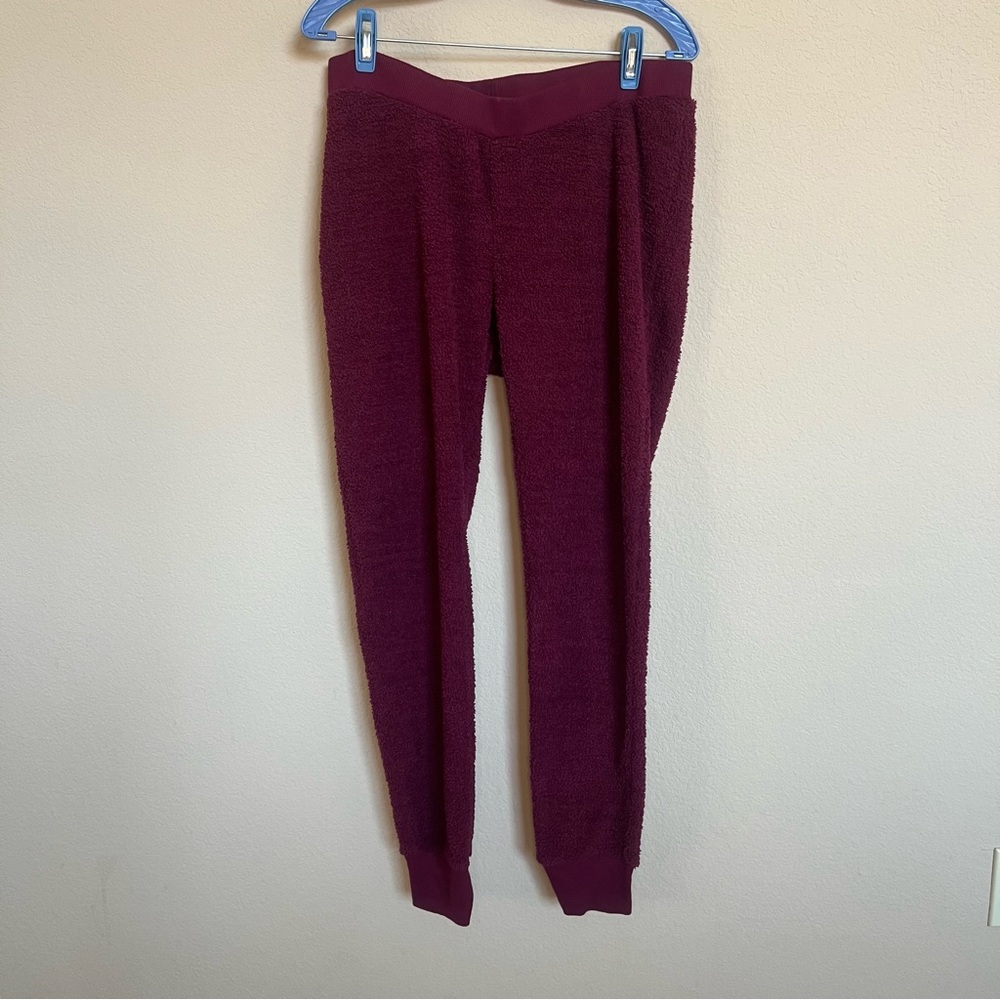 Maroon Fuzzy Pants